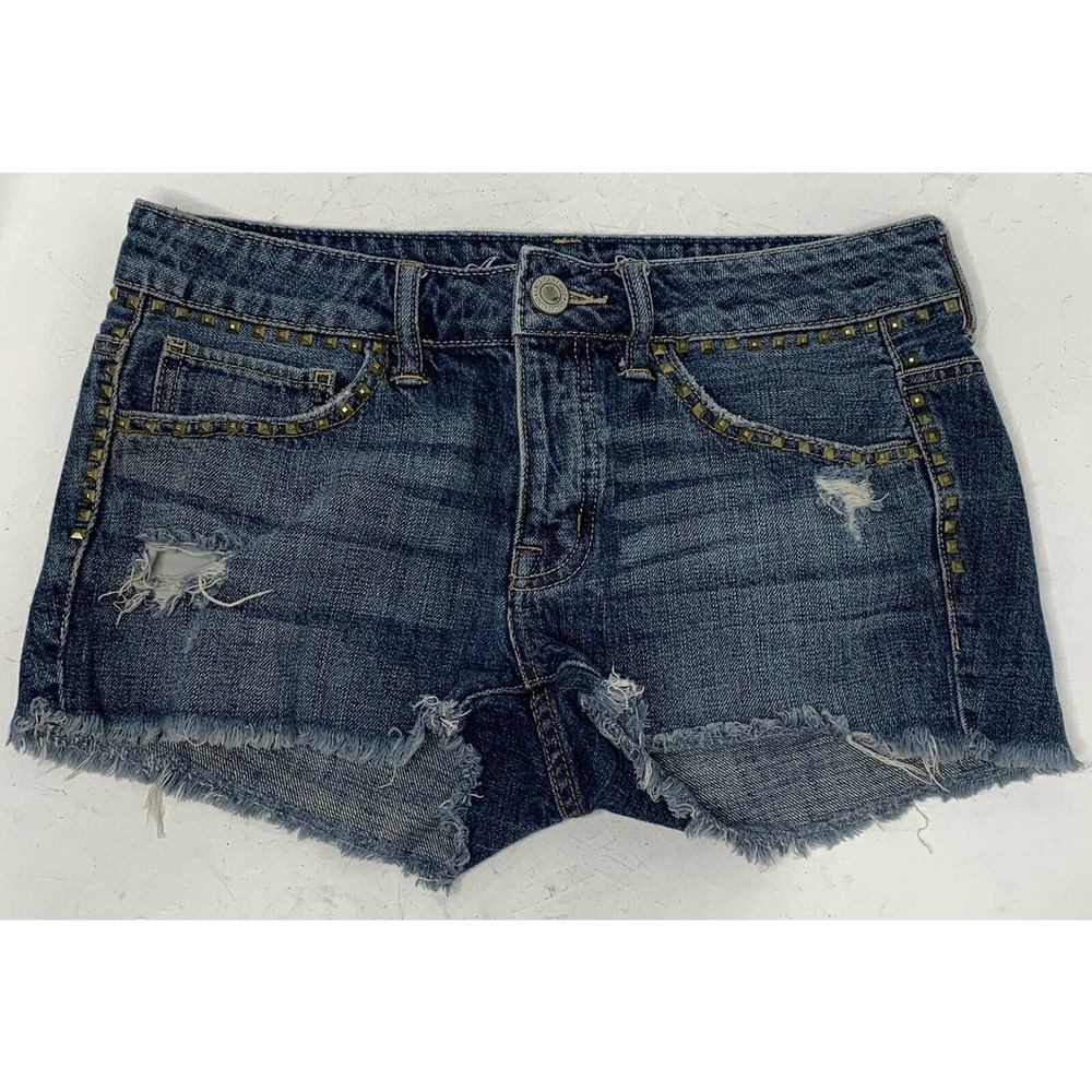 AMERICAN EAGLE Embellished Cut Off Jean Shorts 2